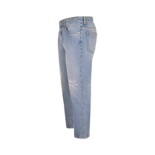 Cycle Distressed Straight-Leg Jeans