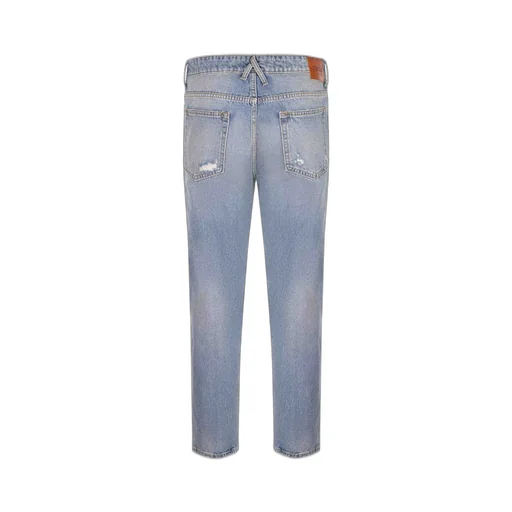 Cycle Distressed Straight-Leg Jeans
