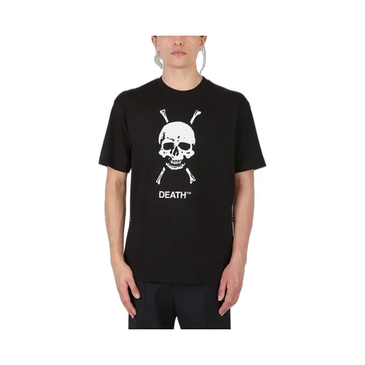 Death Cigarettes Logo Printed Crewneck T-Shirt