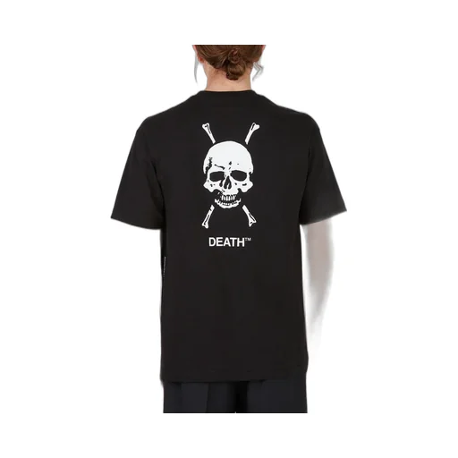 Death Cigarettes Logo Printed Crewneck T-Shirt