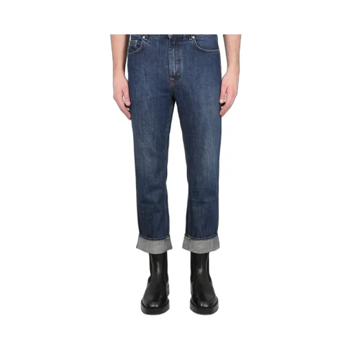 Department 5 Turn-Up Appliqué Logo Jeans