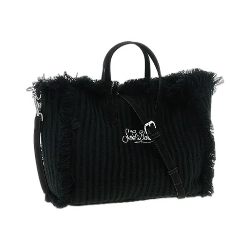 Mc2 Saint Barth Colette Fringed Knitted Handbag