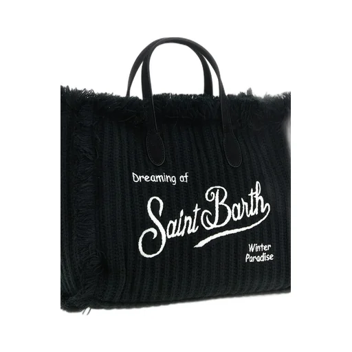 Mc2 Saint Barth Colette Fringed Knitted Handbag