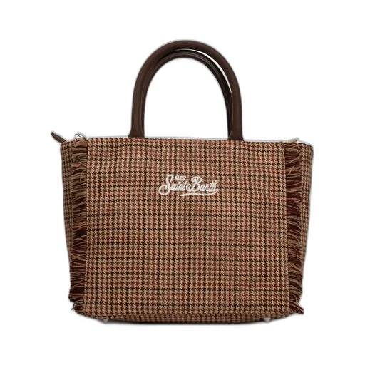 Mc2 Saint Barth Logo Embroidered Fringed Tote Bag