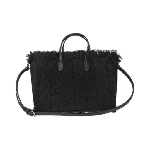Mc2 Saint Barth Colette Embellished Fringed Braided Tote Bag