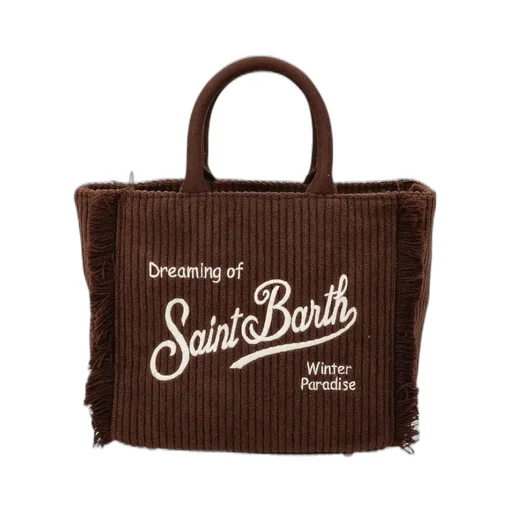 Mc2 Saint Barth Corduroy Fringed Tote Bag