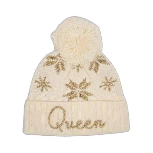 Mc2 Saint Barth Pattern Intarsia Pom Pom Beanie