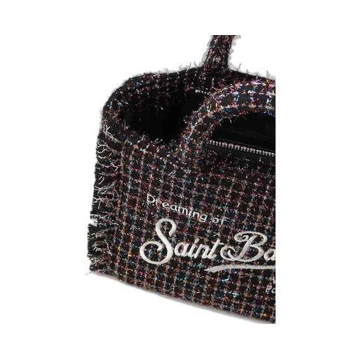 Mc2 Saint Barth Fringed Checked Tote Bag