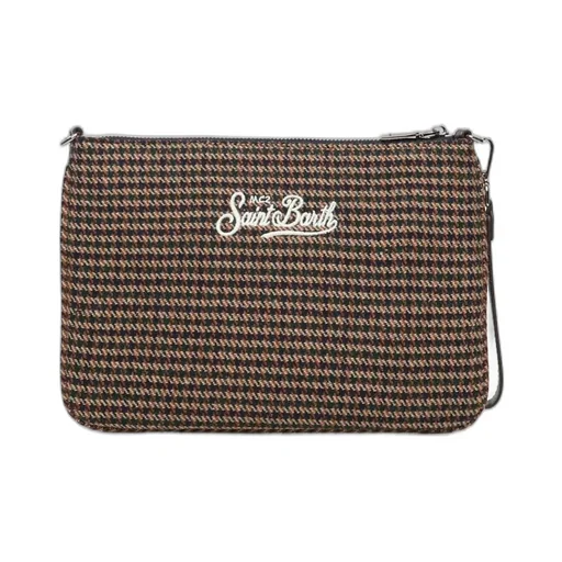 Mc2 Saint Barth Parisian Houndstooth Zipped Clutch Bag