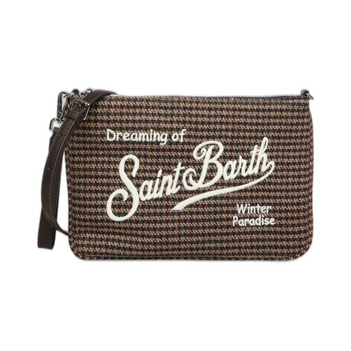 Mc2 Saint Barth Parisian Houndstooth Zipped Clutch Bag