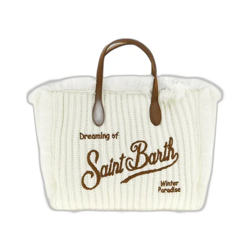 Mc2 Saint Barth Colette Knitted Fringed Handbag