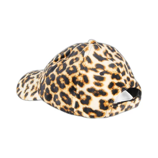 Mc2 Saint Barth Leopard-Print Velvet Baseball Cap