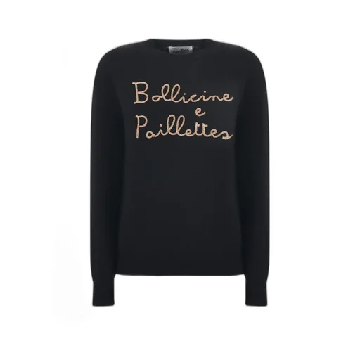 Mc2 Saint Barth New Queen Bollicine E Pailettes Embroidered Jumper