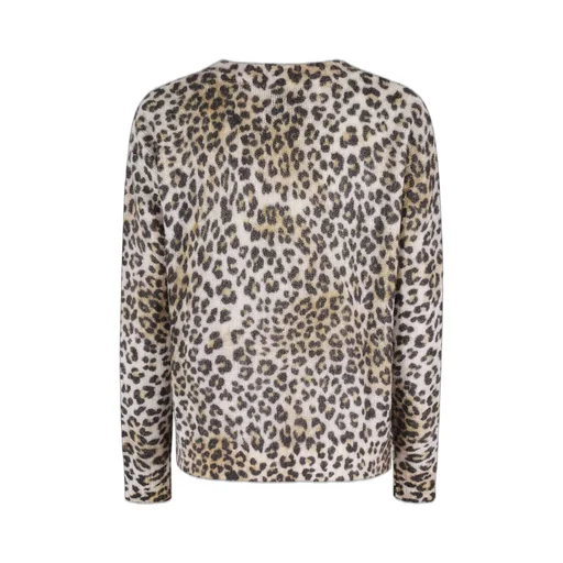 Mc2 Saint Barth Elara Leopard Printed V-Neck Jumper