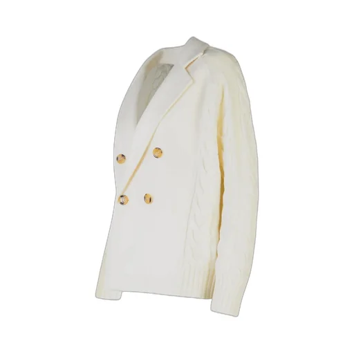 Max Mara Micio Double-Breasted Cable-Knit Cardigan