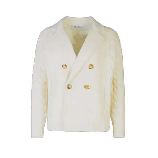 Max Mara Micio Double-Breasted Cable-Knit Cardigan