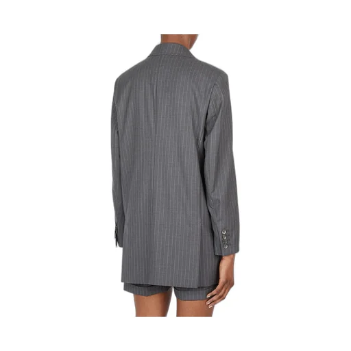 Max Mara Pinstriped Button-Up Blazer