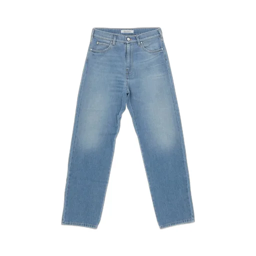 Max Mara Logo Patch Straight Leg Jeans