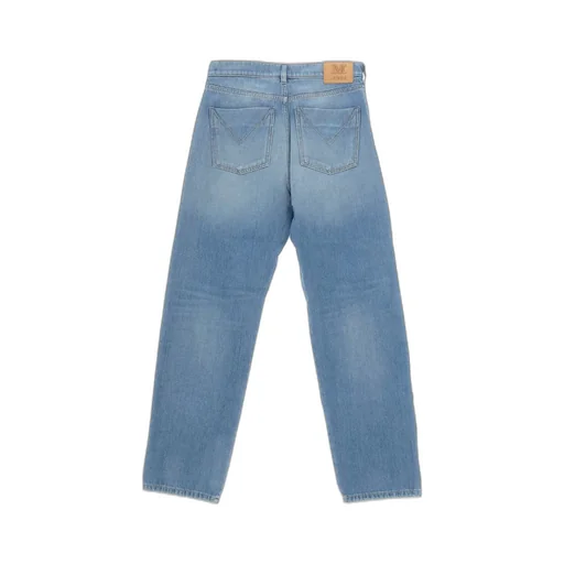 Max Mara Logo Patch Straight Leg Jeans