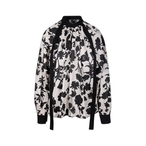 Max Mara Floral Printed Long-Sleeved Top
