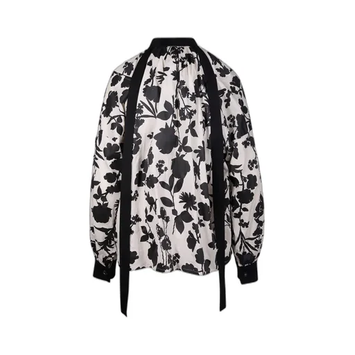 Max Mara Floral Printed Long-Sleeved Top