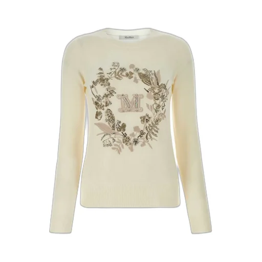 Max Mara Logo Embellished Crewneck Jumper