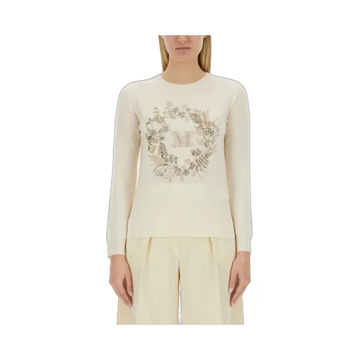 Max Mara Logo Embellished Crewneck Jumper