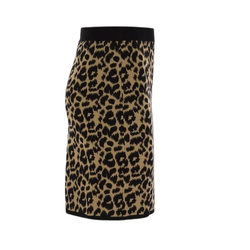 Max Mara Leopard Printed Knitted Skirt