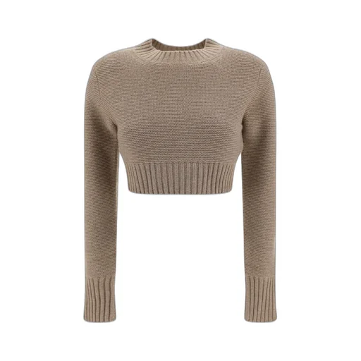Max Mara Crewneck Long-Sleeved Cropped Jumper