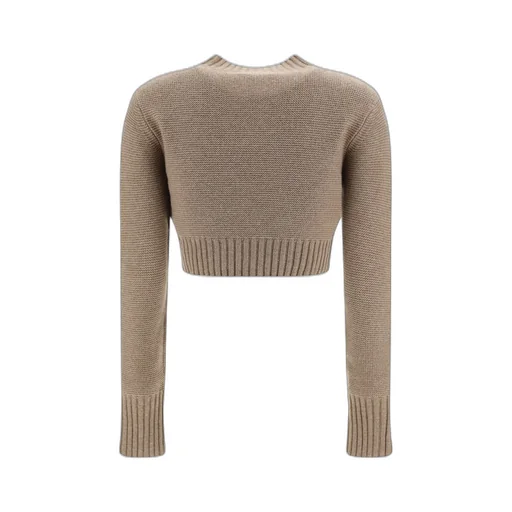 Max Mara Crewneck Long-Sleeved Cropped Jumper