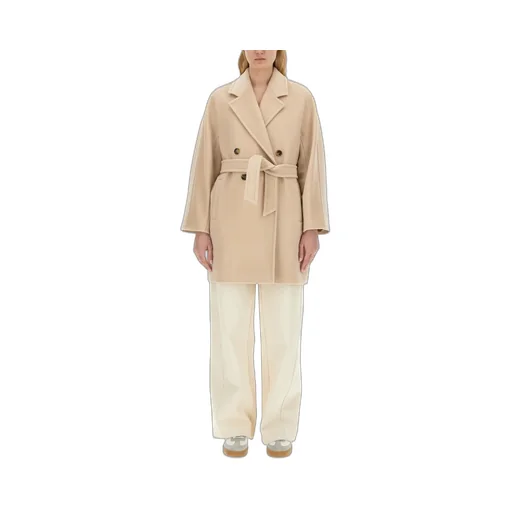 Max Mara Tied-Waist Buttoned Coat