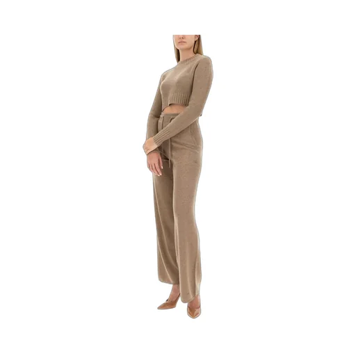 Max Mara Crewneck Long-Sleeved Cropped Jumper
