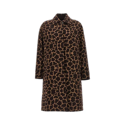 Max Mara All-Over Patterned Long-Sleeved Coat