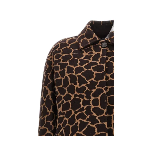 Max Mara All-Over Patterned Long-Sleeved Coat