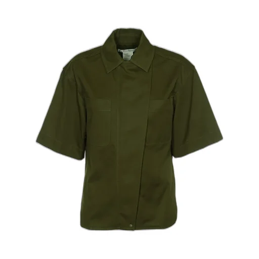 Max Mara Button Detailed Short-Sleeved Top