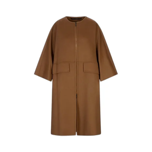 Max Mara Atelier Amour Zip-Up Crewneck Coat