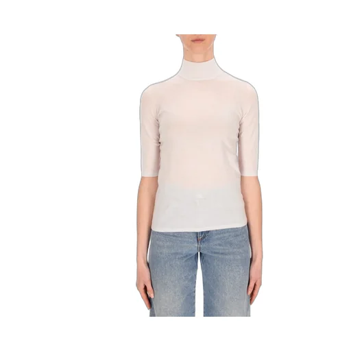 Max Mara High Neck Half-Sleeved Top