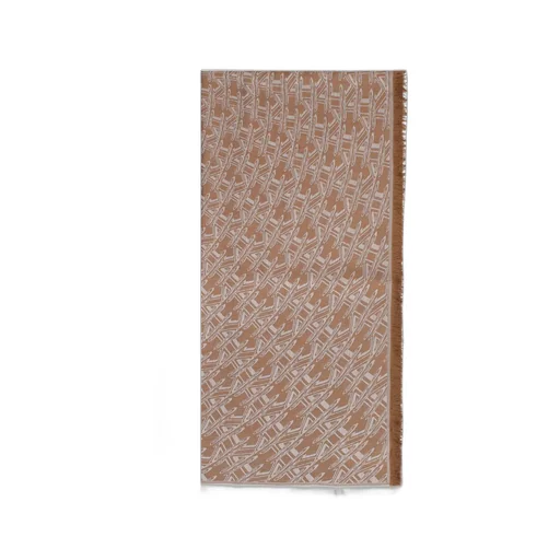 Max Mara Optical-Effect Jacquard Frayed Edge Shawl