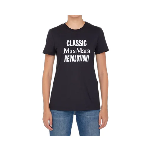 Max Mara Slogan Printed Crewneck T-Shirt