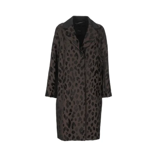 Max Mara Atelier Single-Breasted Spotted Velvet Coat