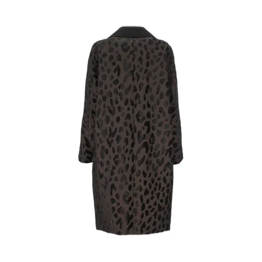 Max Mara Atelier Single-Breasted Spotted Velvet Coat