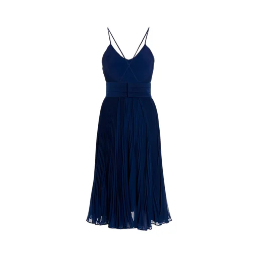 Max Mara Pleated Tuxedo Dress