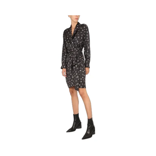 Max Mara All-Over Patterned Long-Sleeved Dress