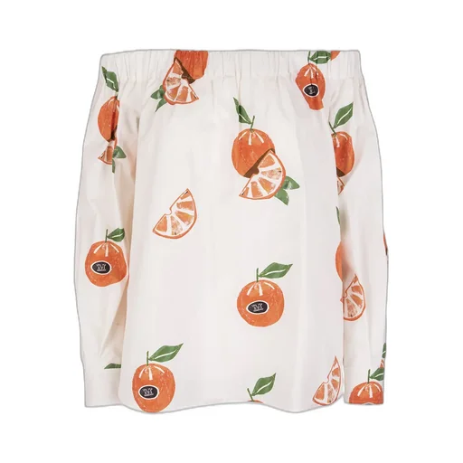 Max Mara Curacao Printed Off-Shoulder Top