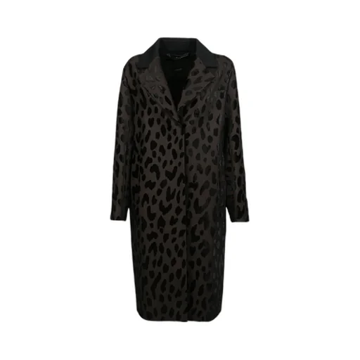 Max Mara Atelier Single-Breasted Spotted Velvet Coat