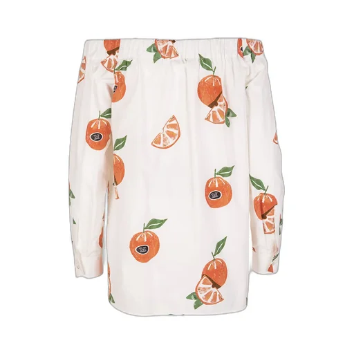 Max Mara Curacao Printed Off-Shoulder Top