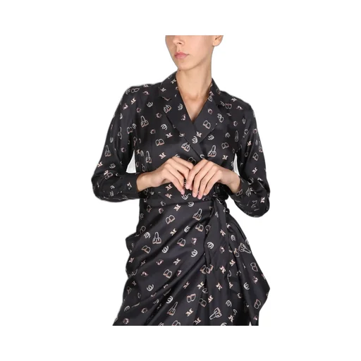 Max Mara All-Over Patterned Long-Sleeved Dress