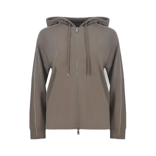 Max Mara Leisure Albore Zip-Up Drawstring Hoodie