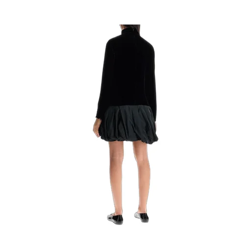 Max Mara Pianoforte Osso Velvet Mini Dress