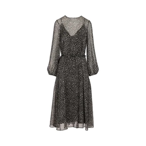 Max Mara Studio Mstcampo Chiffon Belted Midi Dress